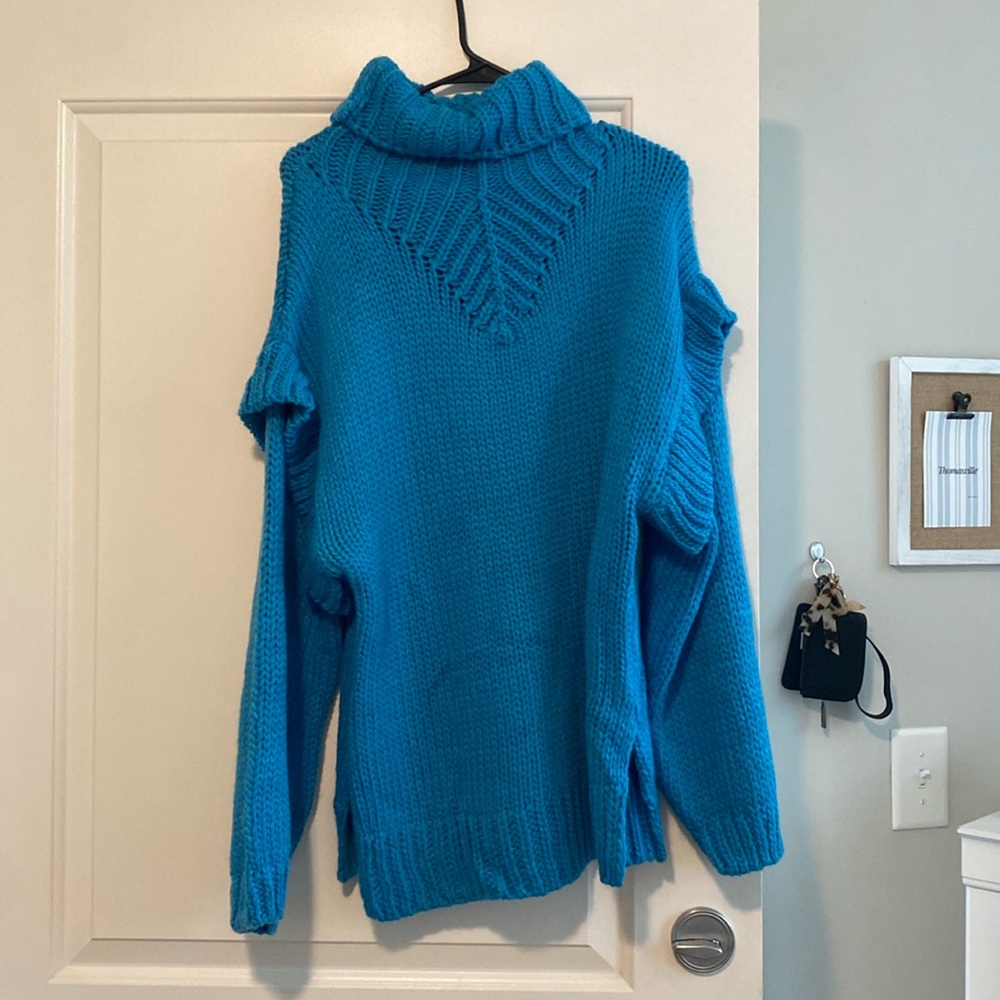 Blue oversized sweater